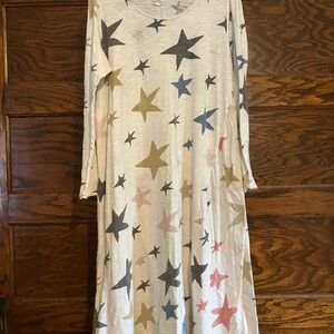 Magnolia Pearl Dress - Cream with Multicolor Stars